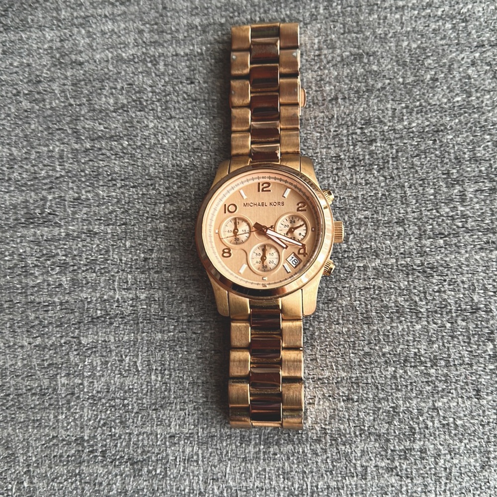 Michael Kors rose gold stainless steel watch